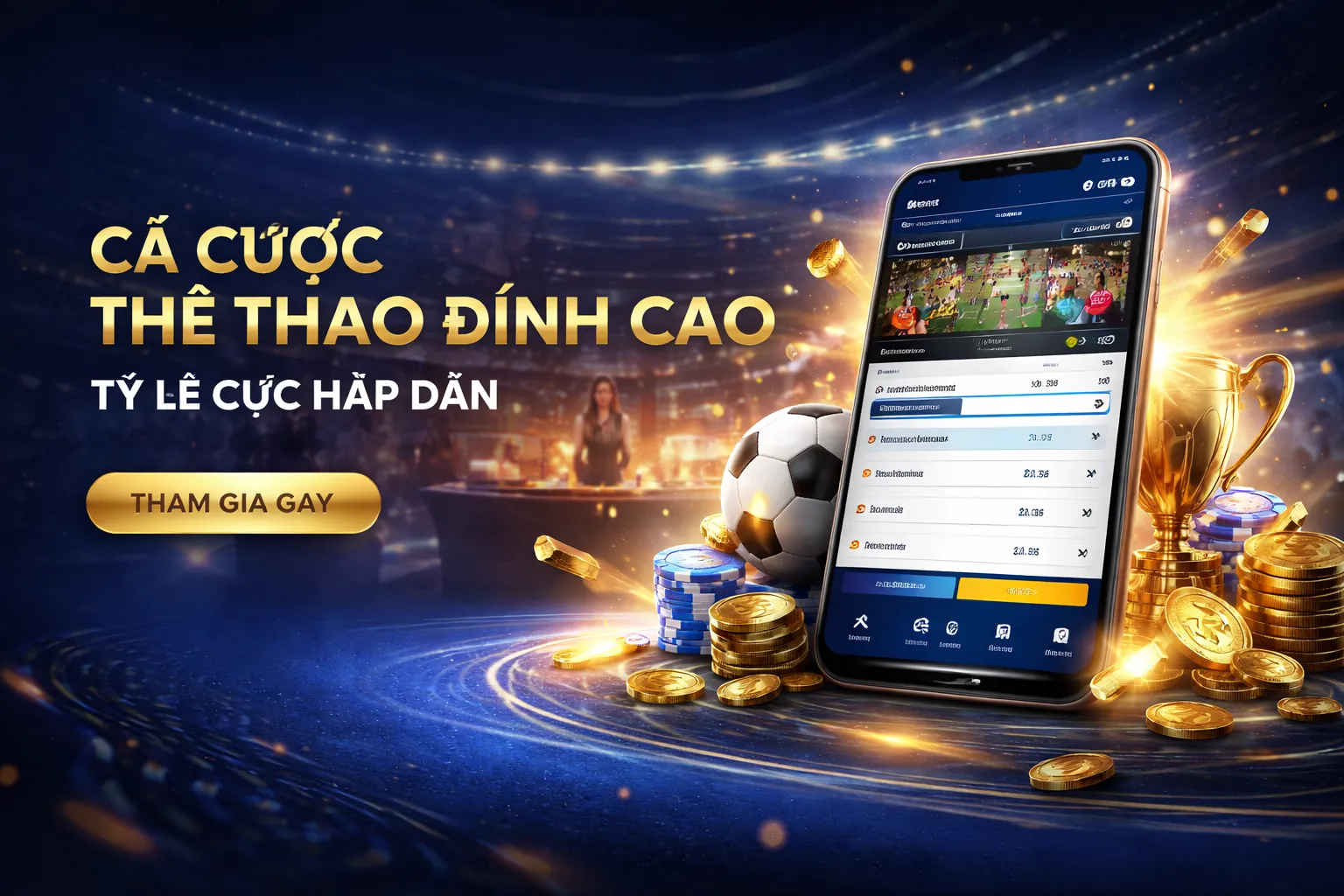Hình ảnh tổng quan về cá cược thể thao tại coca88